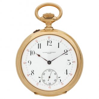 Swiss 18 carat gold open faced lever pocket watch Circa 1901