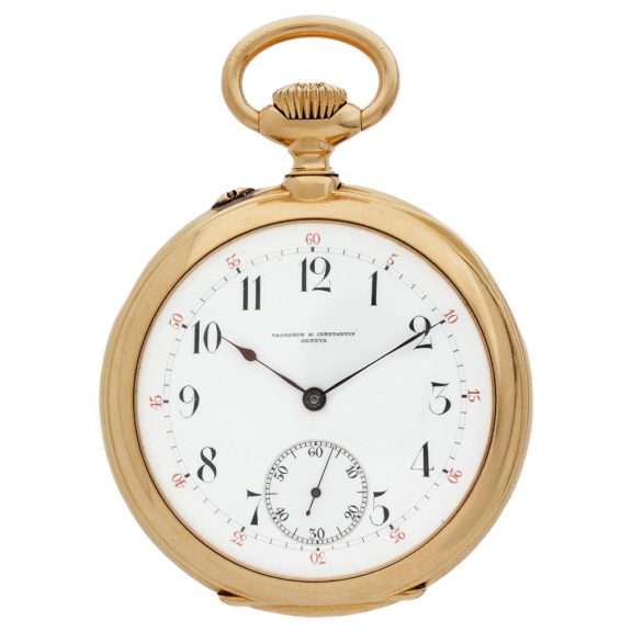 Swiss 18 carat gold open faced lever pocket watch Circa 1901