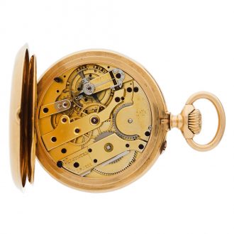 Swiss 18 carat gold open faced lever pocket watch Circa 1901