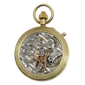 Swiss gold deck chronometer with chronograph Circa 1956