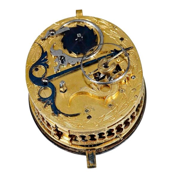 French gold and enamel lobed rock crystal watch Circa 1650 French gold and enamel lobed rock crystal watch Circa 1650