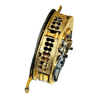 French gold and enamel lobed rock crystal watch Circa 1650