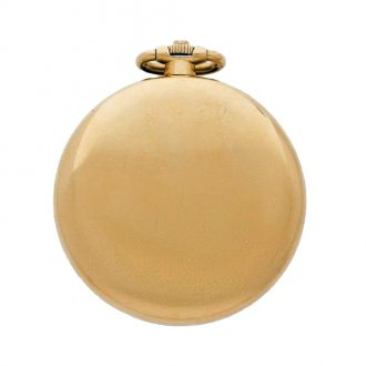 French gold pocket watch with chronograph and tachymeter Circa 1930