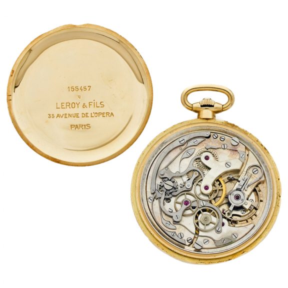 French gold pocket watch with chronograph and tachymeter Circa 1930 French gold pocket watch with chronograph and tachymeter Circa 1930