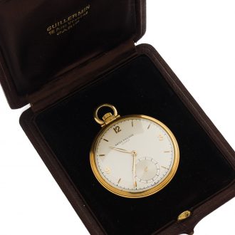 Swiss 18 carat gold open faced lever dress watch Circa 1955