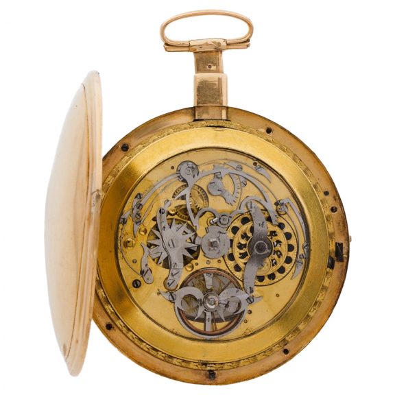 Swiss gold skeletonized quarter repeating watch Circa 1820 Swiss gold skeletonized quarter repeating watch Circa 1820