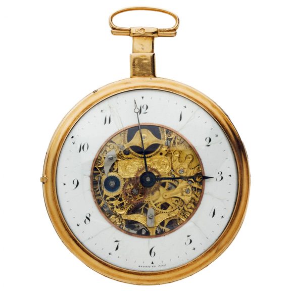 Swiss gold skeletonized quarter repeating watch Circa 1820