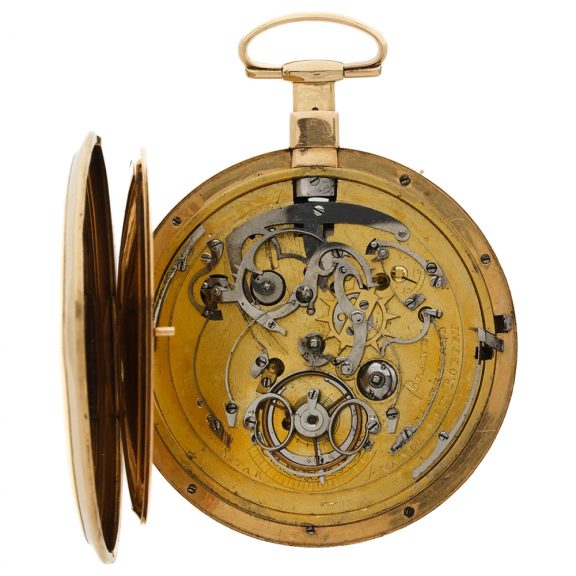 Swiss 18K gold quarter repeating verge pocket watch Circa 1810 Swiss 18K gold quarter repeating verge pocket watch Circa 1810