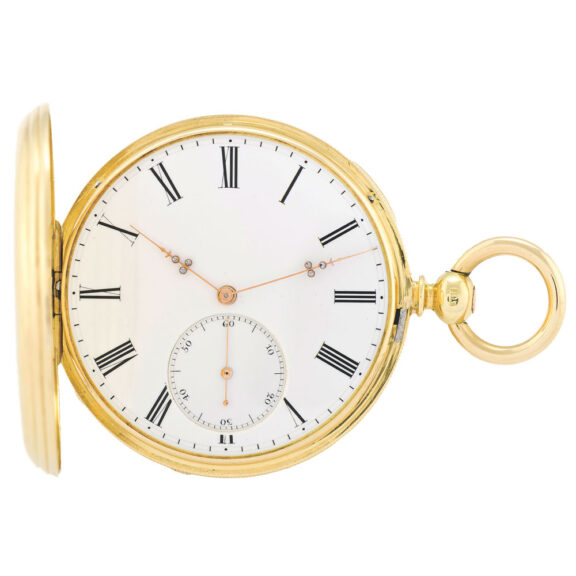 Danish yellow gold pocket chronometer with pivoted detent escapement Circa 1860