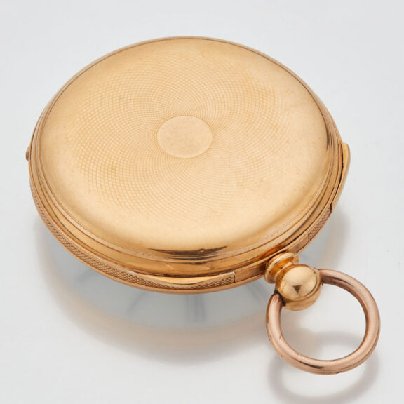 English gold quarter repeating lever watch Circa 1860 English gold quarter repeating lever watch Circa 1860