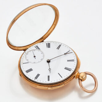 English gold quarter repeating lever watch Circa 1860