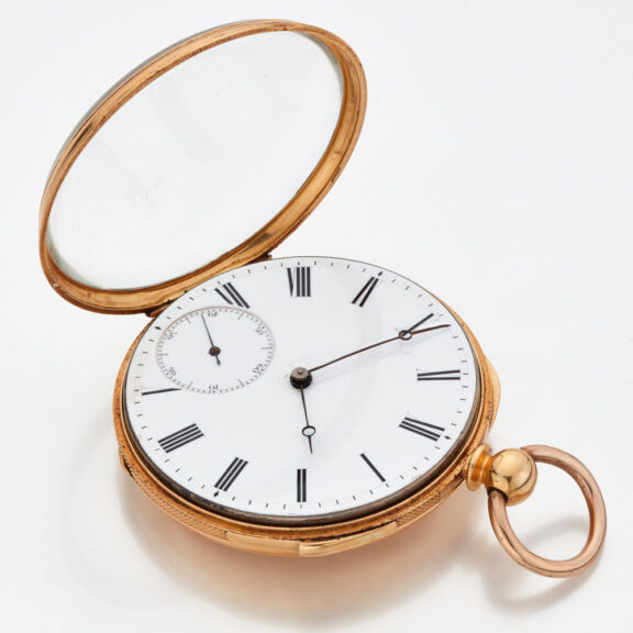 English gold quarter repeating lever watch Circa 1860 English gold quarter repeating lever watch Circa 1860