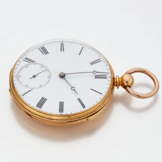 English gold quarter repeating lever watch Circa 1860