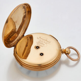 English gold quarter repeating lever watch Circa 1860
