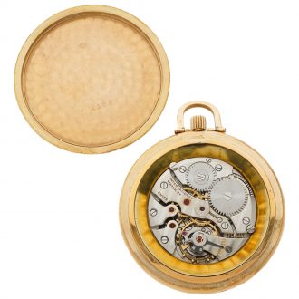 Swiss 18 carat gold open faced lever dress watch Circa 1960