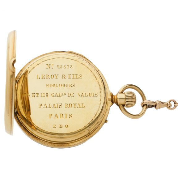 French 18K gold quarter repeating keyless watch Circa 1880 French 18K gold quarter repeating keyless watch Circa 1880
