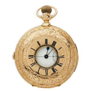 Swiss 18K gold quarter repeating chronograph watch Circa 1900