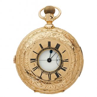 Swiss 18K gold quarter repeating chronograph watch Circa 1900