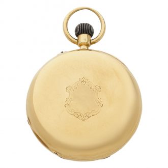 English 18 carat gold half hunting cased lever watch Circa 1895
