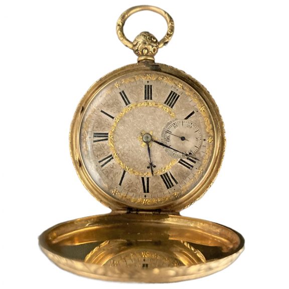English gold lever watch made for the Spanish market Circa 1865