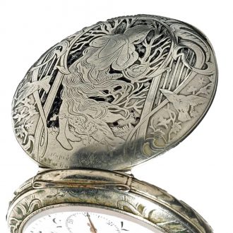 Swiss fully decorated lever watch in oxide intaglia Circa 1900