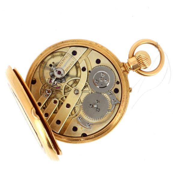 French 18K gold open faced keyless pocket watch Circa 1900 French 18K gold open faced keyless pocket watch Circa 1900
