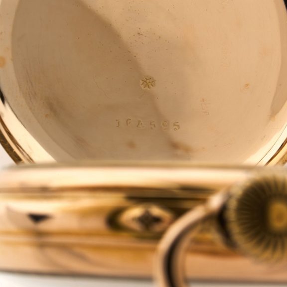 Swiss 18 carat rose gold keyless open faced lever watch Circa 1900 Swiss 18 carat rose gold keyless open faced lever watch Circa 1900