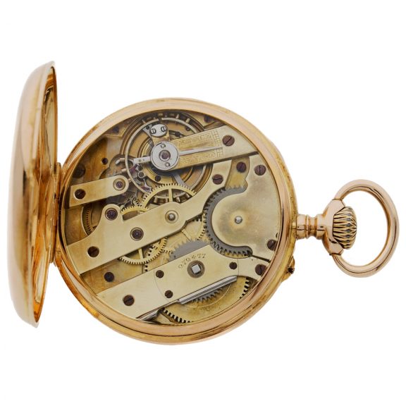 Swiss 18 carat rose gold keyless open faced lever watch Circa 1900 Swiss 18 carat rose gold keyless open faced lever watch Circa 1900