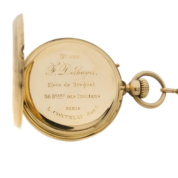French 18 carat gold hunting cased lever watch Circa 1900 French 18 carat gold hunting cased lever watch Circa 1900