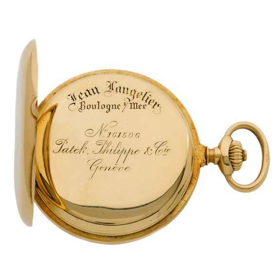 Swiss 18K yellow gold hunting cased lever watch Circa 1900 Swiss 18K yellow gold hunting cased lever watch Circa 1900