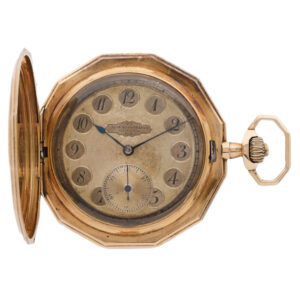 Fine Swiss 14K gold hunting cased lever watch Circa 1940