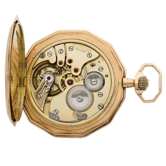 Fine Swiss 14K gold hunting cased lever watch Circa 1940 Fine Swiss 14K gold hunting cased lever watch Circa 1940