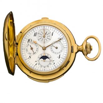 French gold complicated repeating chronograph watch Circa 1880