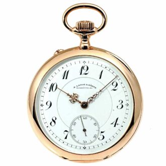 German 18k rose gold Glashütte pocket watch Circa 1915