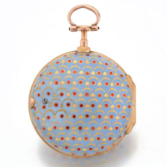 English gold unusual enameled pocket watch Circa 1805 English gold unusual enameled pocket watch Circa 1805