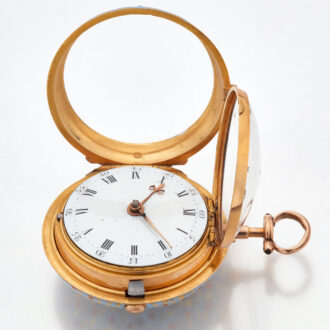English gold unusual enameled pocket watch Circa 1805 English gold unusual enameled pocket watch Circa 1805