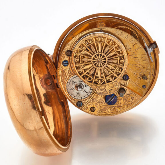 English gold unusual enameled pocket watch Circa 1805 English gold unusual enameled pocket watch Circa 1805