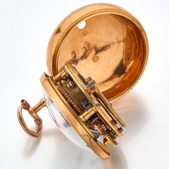 English gold unusual enameled pocket watch Circa 1805 English gold unusual enameled pocket watch Circa 1805