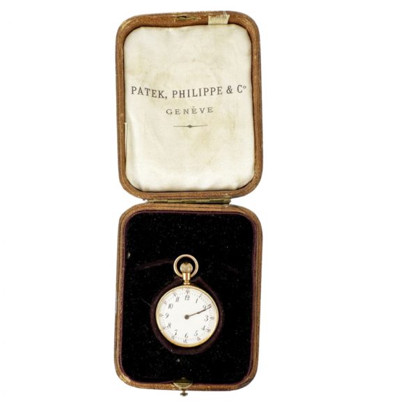 Swiss 18K gold open faced keyless pocket watch Circa 1870 Swiss 18K gold open faced keyless pocket watch Circa 1870