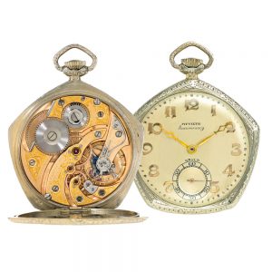 Swiss white gold watch fiftieth anniversary Circa 1924