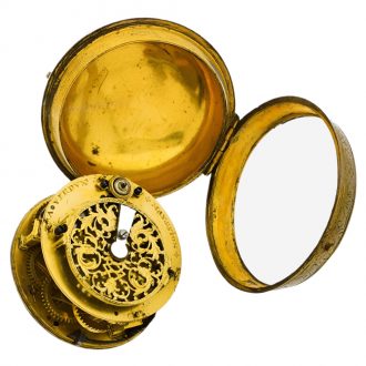 French decorative single hand verge pocket watch Circa 1700