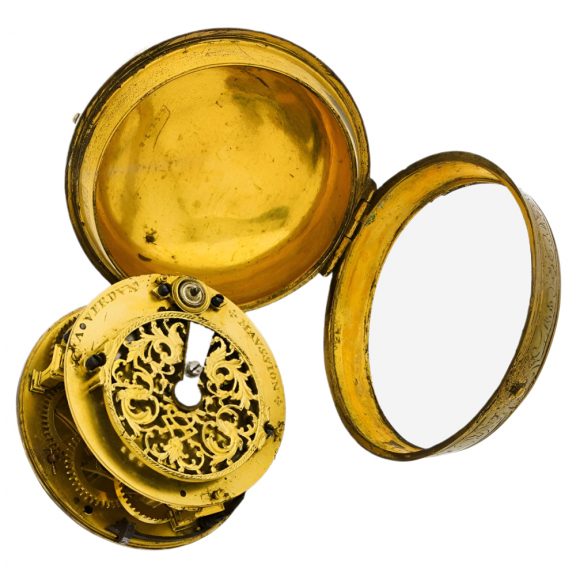 French decorative single hand verge pocket watch Circa 1700 French decorative single hand verge pocket watch Circa 1700
