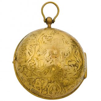 French decorative single hand verge pocket watch Circa 1700