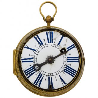 French decorative single hand verge pocket watch Circa 1700