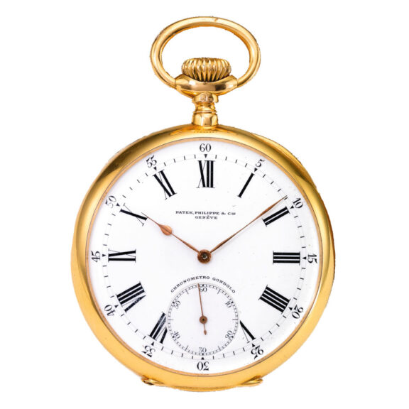 Swiss yellow gold watch, Chronometro Gondolo Circa 1897