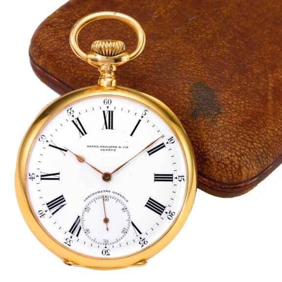 Swiss yellow gold watch, Chronometro Gondolo Circa 1897 Swiss yellow gold watch, Chronometro Gondolo Circa 1897