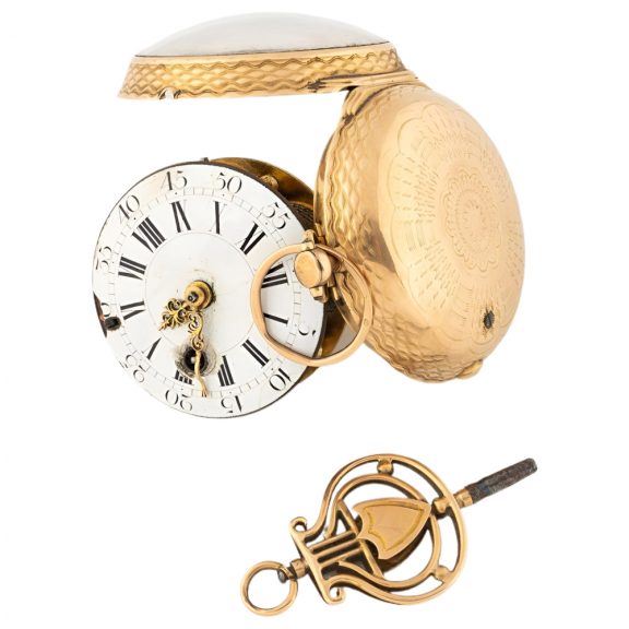 French 18K gold lavishly decorated pocket watch Circa 1775 French 18K gold lavishly decorated pocket watch Circa 1775