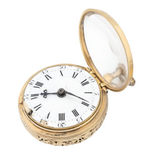 English gilded silver pair cased striking watch Circa 1775