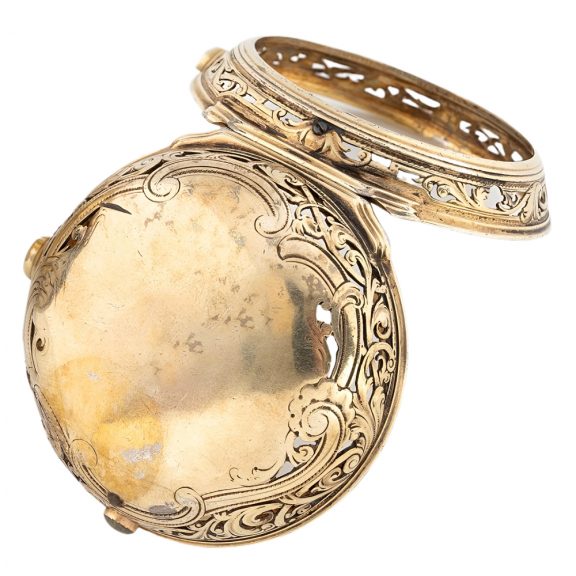 English gilded silver pair cased striking watch Circa 1775 English gilded silver pair cased striking watch Circa 1775
