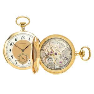 Swiss gold open faced minute repeating watch Circa 1910